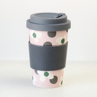 Floral Spot Print Bamboo Coffee Cup By Caroline Gardner